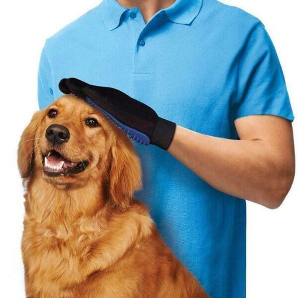 guante removedor de pelo para mascota perro