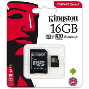 Tarjeta de memoria micro SD 16gb clase 10 kingston