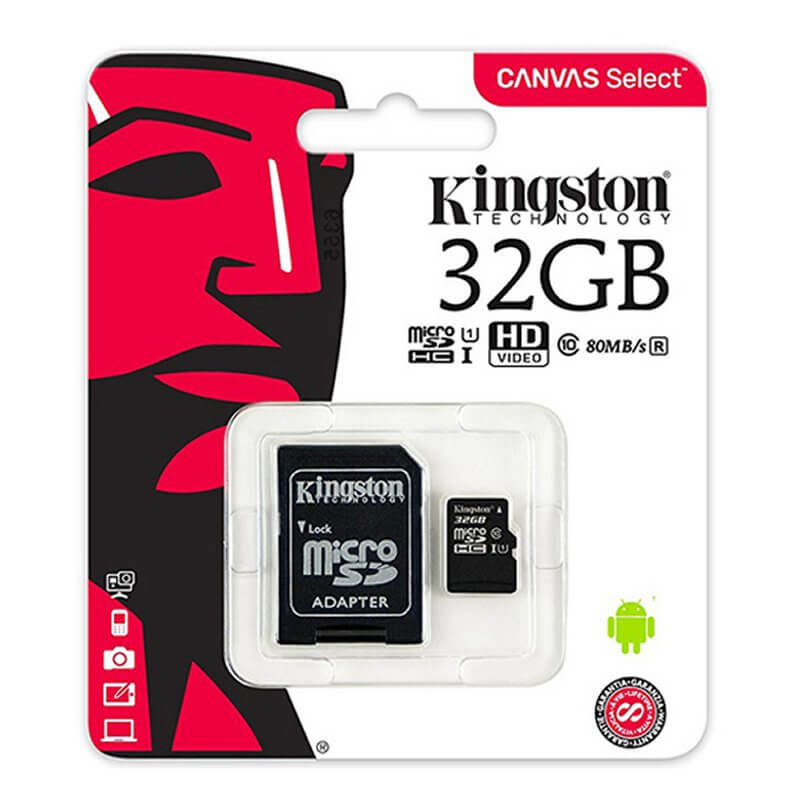 Tarjeta de memoria micro SD 32gb XC clase 10 Kingston