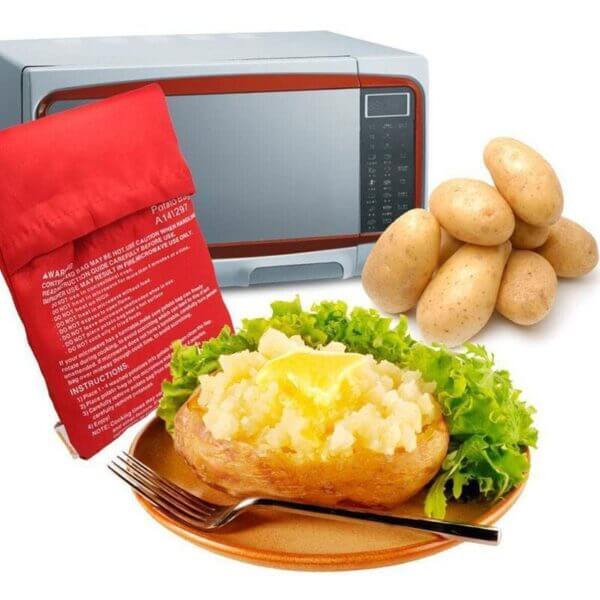 Bolsa para cocinar patatas en microondas lavable