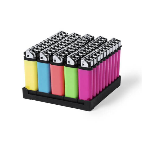 Caja de mecheros 50 unidades de colores