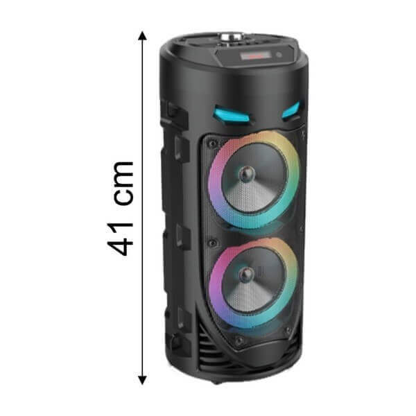 Super altavoz karaoke bluetooth parlante con luces led de colores micro mando ZQS4239