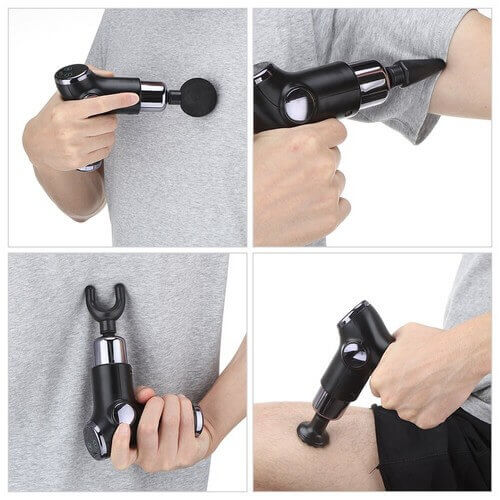 Pistola masajeadora recargable con accesorios Mini fascial gun KH515