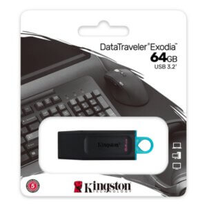 Pendrive 64gb USB 3.2 datatraveler exodia kingston lapiz de memoria